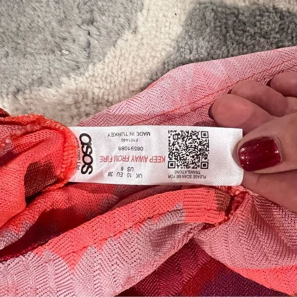 ASOS NWT knitted pink jersey chevron twist front beach crop top co-ord - Picture 6 of 8